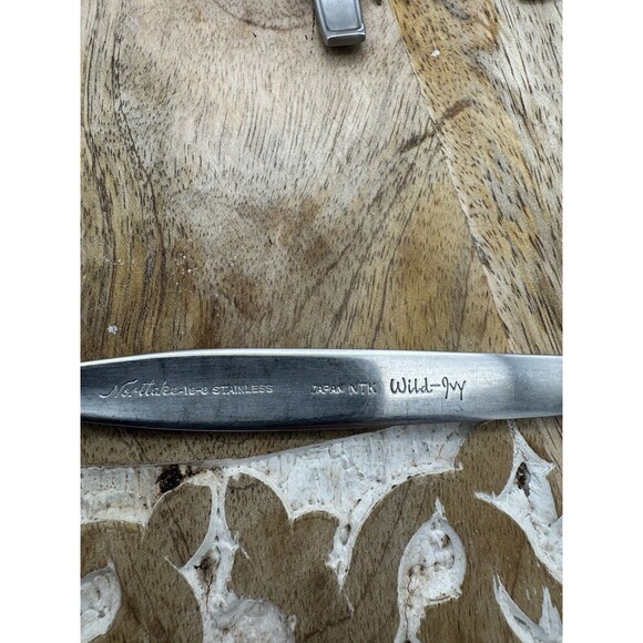 Noritake Wild Ivy Stainless Steel Fork 6.25in Flatware Japan 18/8 NTK Set Of 9 - Picture 3 of 5